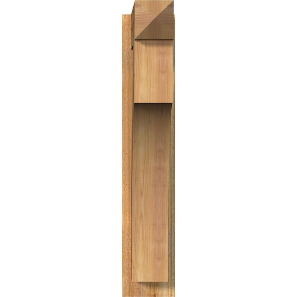 Westlake Rough Sawn Arts And Crafts Outlooker, Western Red Cedar, 6W X 20D X 32H